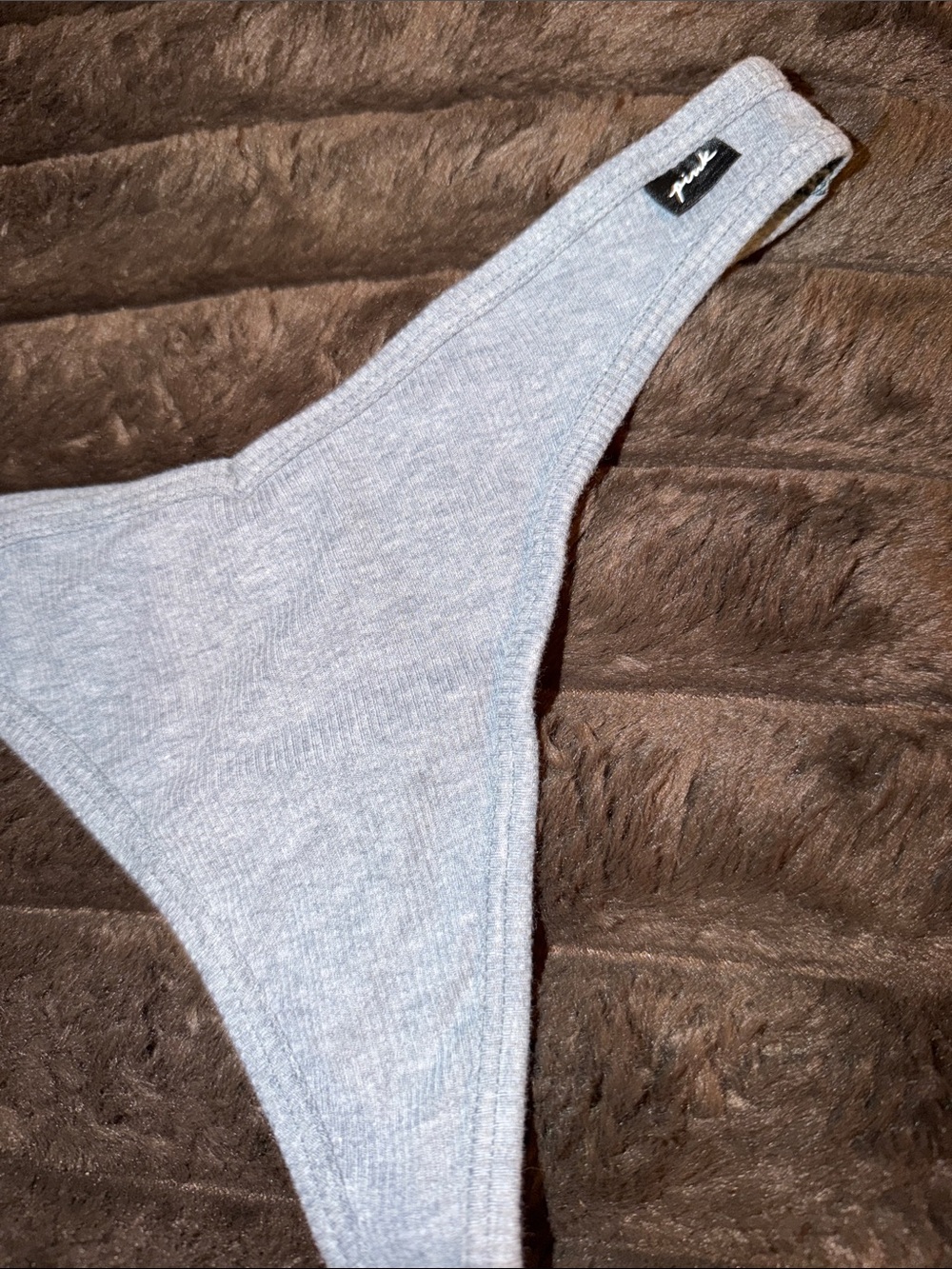 PINK Cotton Thong grey‎ - Picture 4 of 5